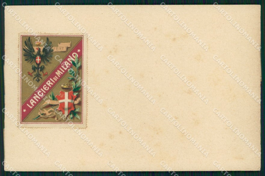 Militari Reggimentale Cavalleria Lancieri di Milano cartolina MT8127 – fronte