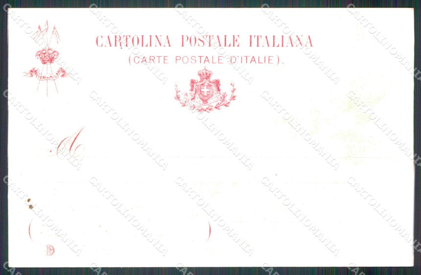 Militari Reggimentale Cavalleria Lancieri di Milano cartolina MT8128 – retro