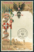 Militari Reggimentale Cavalleria Lancieri di Milano cartolina MT8129 – fronte
