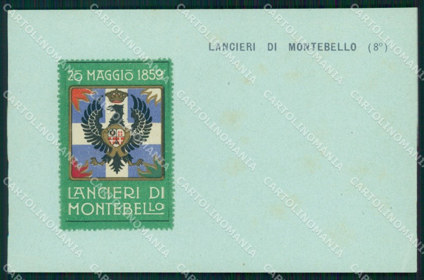 Militari Reggimentale Cavalleria Lancieri di Montebello cartolina MT8131 – fronte