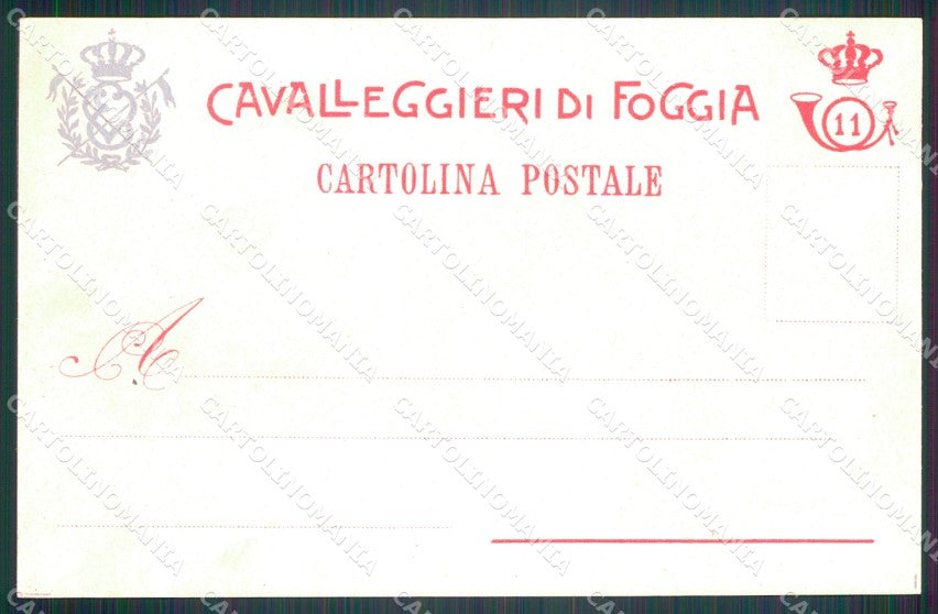 Militari Cavalleria XI Reggimento Foggia Gazoldo degli Ippoliti cartolina MT8137 – retro