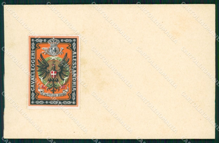 Militari Cavalleria XIV Reggimento Cavalleggeri Alessandria cartolina MT8142 – fronte