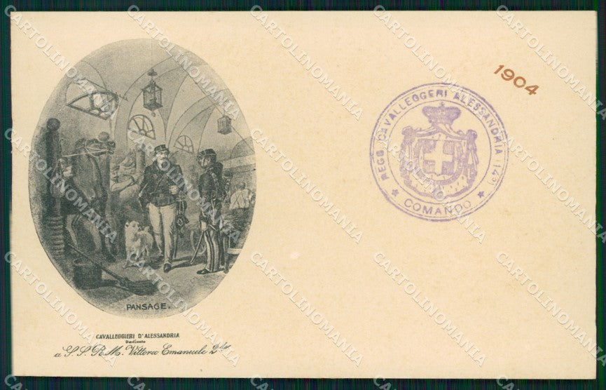 Militari Cavalleria Reggimento Cavalleggeri Alessandria cartolina MT8143 – fronte