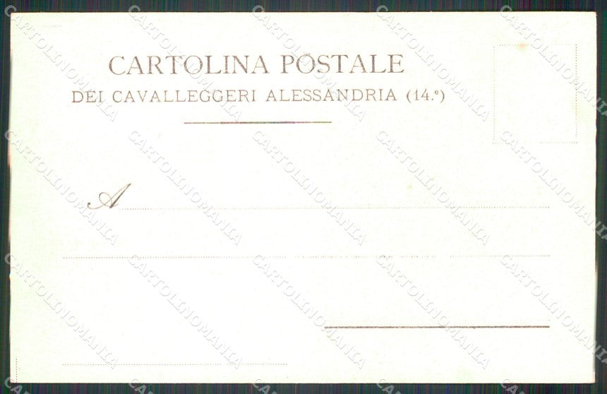 Militari Verona Custoza XIV Reggimento Cavalleggeri Alessandria cartolina MT8146 – retro