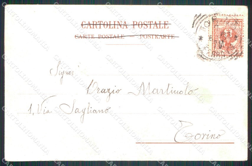 Militari Reggimentale XIX Cavalleggeri Guide Monzambano cartolina MT8156 – retro