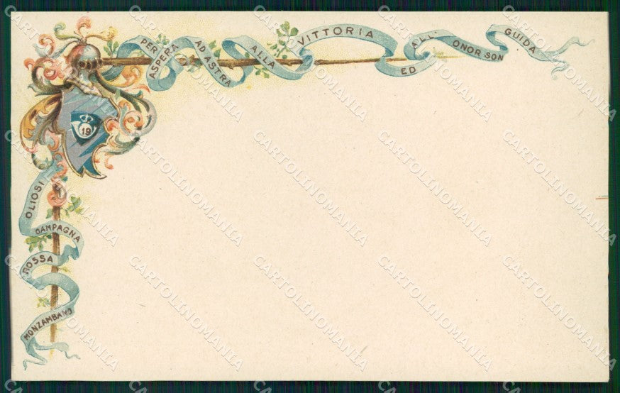 Militari Reggimentale XIX Cavalleggeri Guide Monzambano cartolina MT8161 – fronte