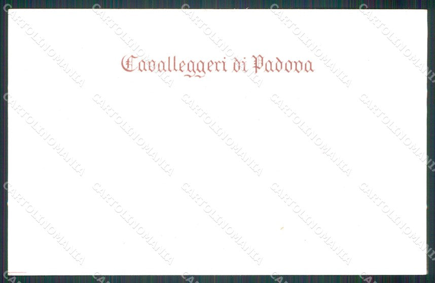 Militari Reggimentale XXI Reggimento Cavalleggeri di Padova cartolina MT8165 – retro