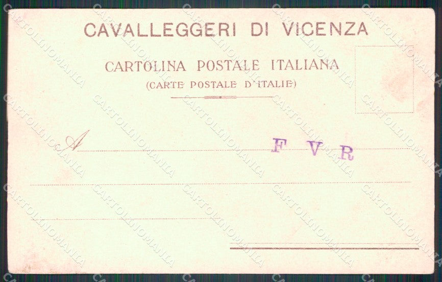Militari Reggimentale XXIV Reggimento Cavalleggeri di Vicenza cartolina MT8175 – retro