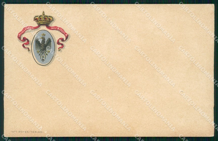 Militari Reggimentale XXVII Reggimento Cavalleggeri L'Aquila cartolina MT8183 – fronte