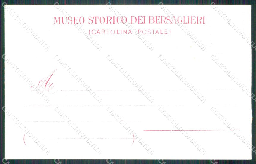 Militari Reggimentale Bersaglieri Alessandro La Marmora cartolina MT8187 – retro