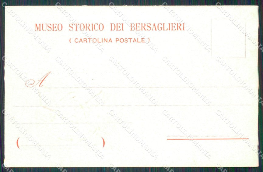 Militari Reggimentale Bersaglieri Museo Storico cartolina MT8191 – retro