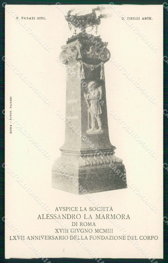 Militari Reggimentale Bersaglieri Alessandro La Marmora Roma cartolina MT8192 – fronte