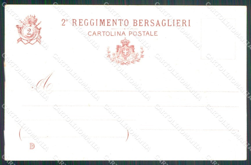 Militari Reggimentale Bersaglieri II Reggimento cartolina MT8197 – retro