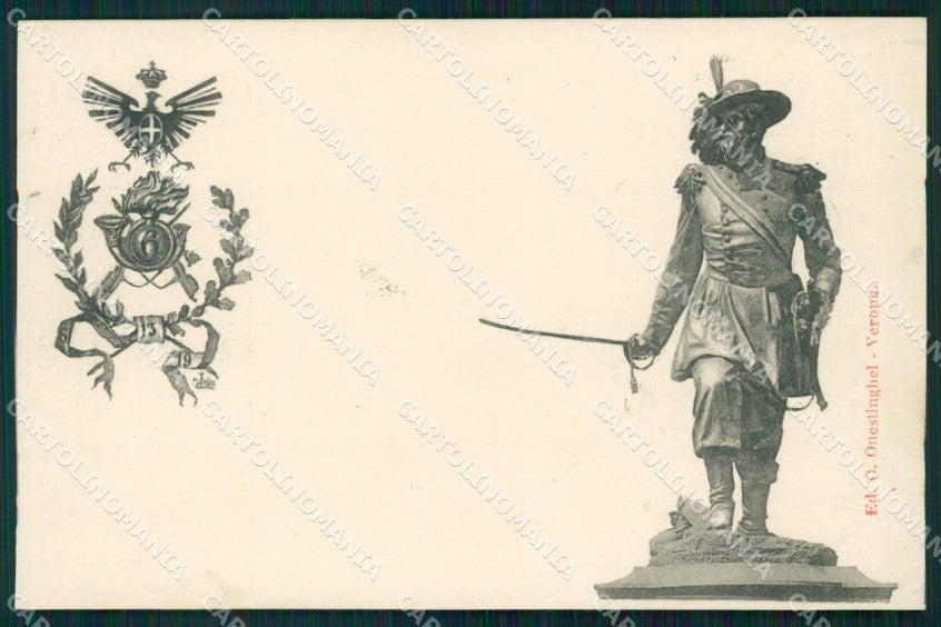 Militari Reggimentale Bersaglieri VI Reggimento cartolina MT8209 – fronte
