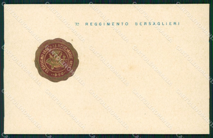 Militari Reggimentale Bersaglieri VII Reggimento cartolina MT8213 – fronte