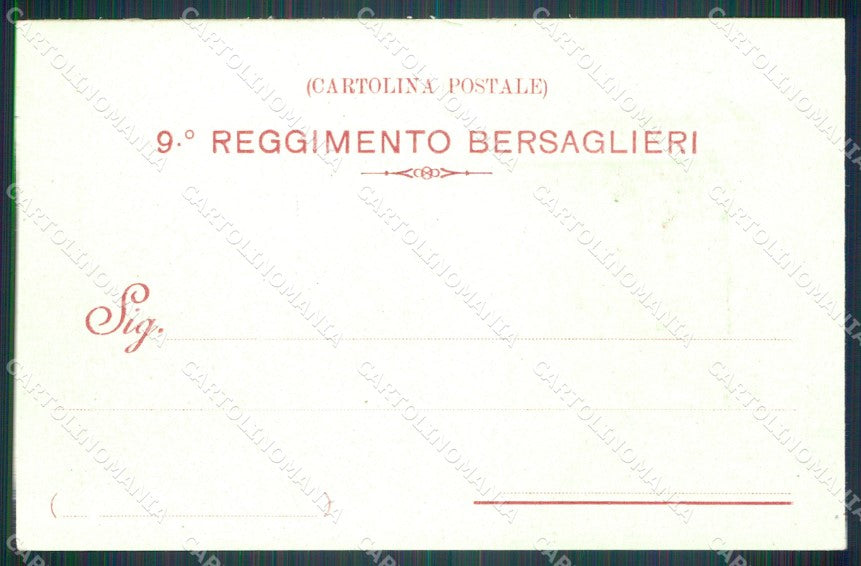 Militari Reggimentale Bersaglieri IX Reggimento cartolina MT8219 – retro
