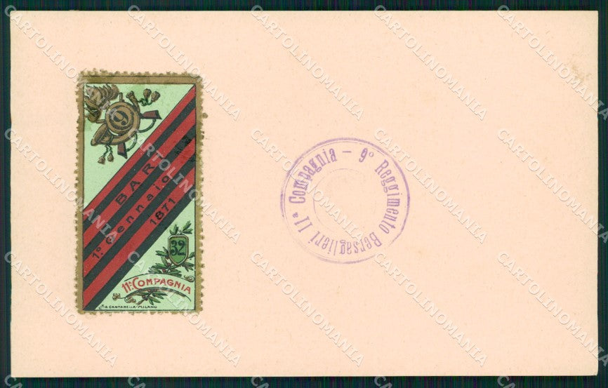 Militari Bersaglieri IX Reggimento XI Compagnia Bari cartolina MT8220 – fronte