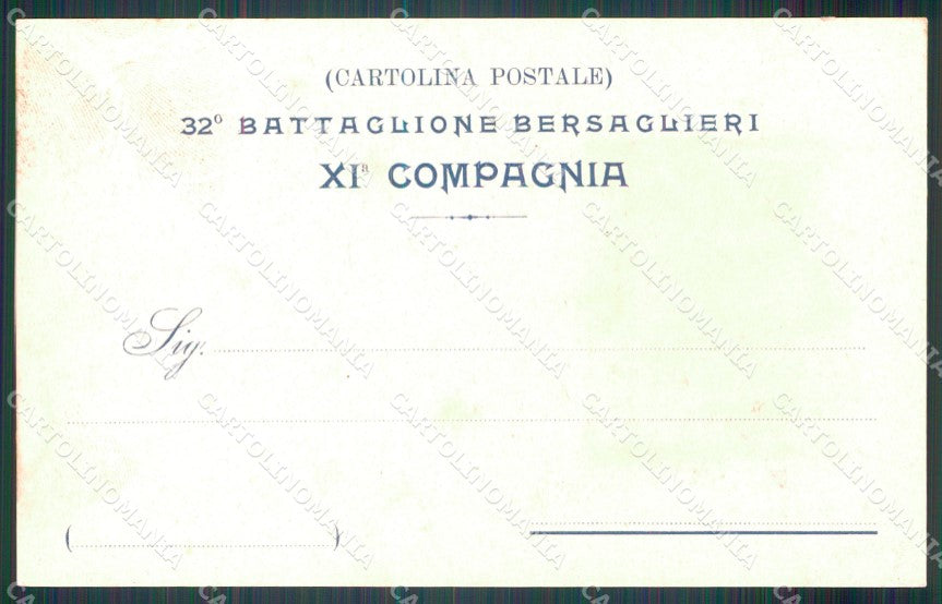 Militari Bersaglieri IX Reggimento XI Compagnia Bari cartolina MT8220 – retro