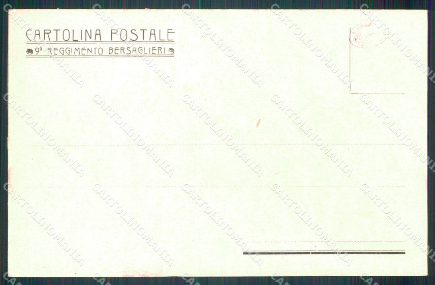 Militari Bersaglieri IX Reggimento XXXII Battaglione Enna cartolina MT8222 – retro