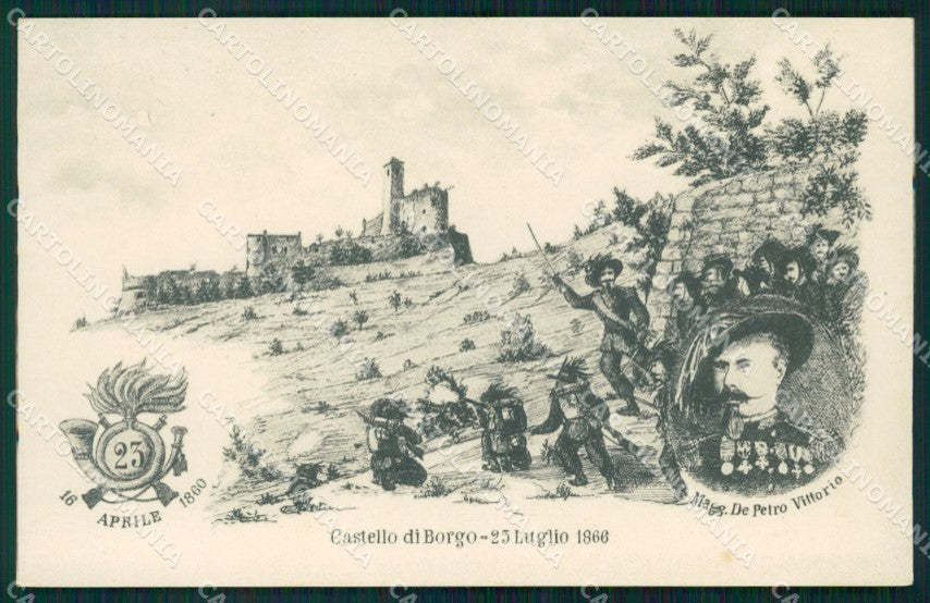 Militari Reggimentale Bersaglieri XXIII Reggimento Borgo cartolina MT8238 – fronte