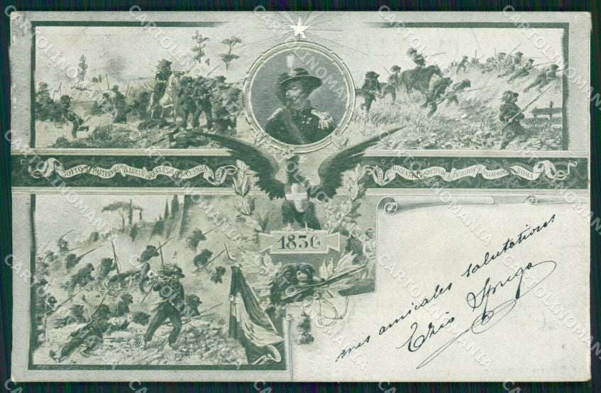 Militari Reggimentale Bersaglieri XI Battaglione cartolina MT8246 – fronte