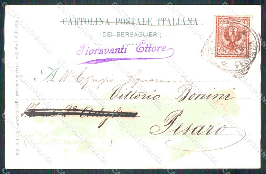 Militari Reggimentale Bersaglieri XI Battaglione cartolina MT8246 – retro