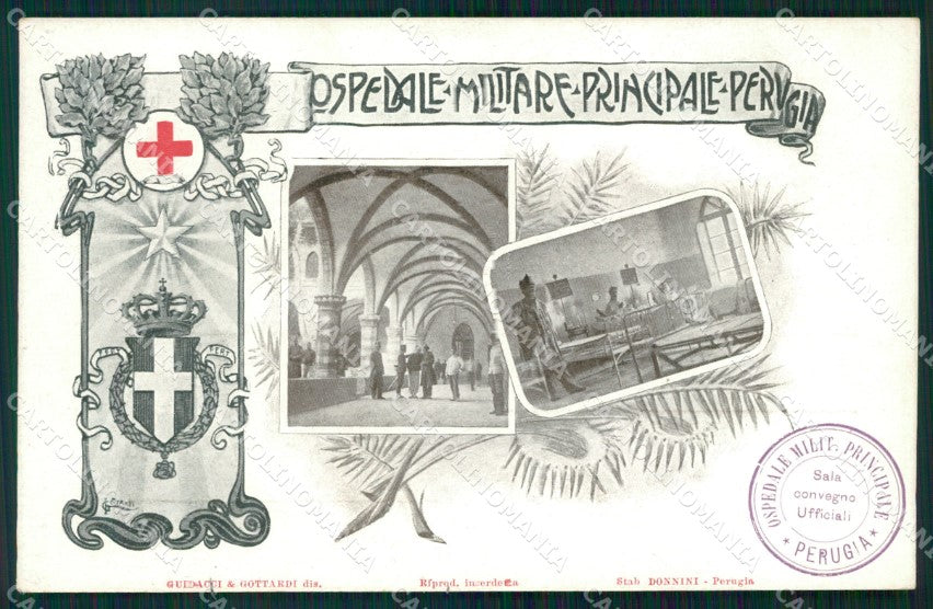 Militari Sanità Ospedale Militare Perugia cartolina MT8260 – fronte