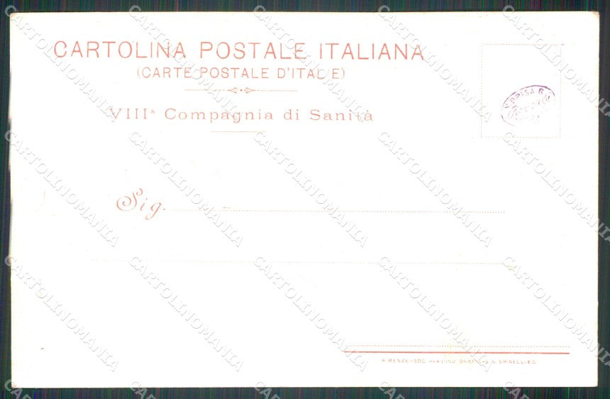 Militari Sanità VIII Compagnia Firenze cartolina MT8267 – retro