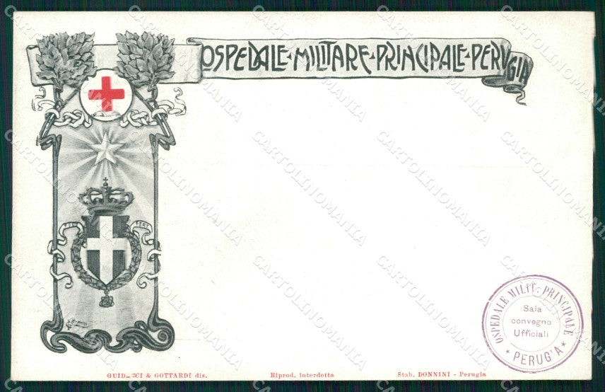 Militari Sanità Ospedale Militare Perugia cartolina MT8278 – fronte