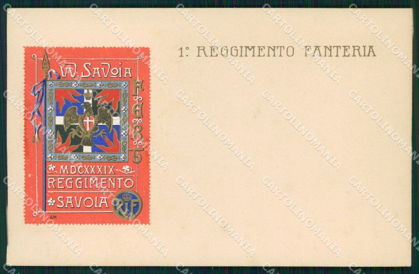 Militari Fanteria I Reggimento Savoia cartolina MT8311 – fronte
