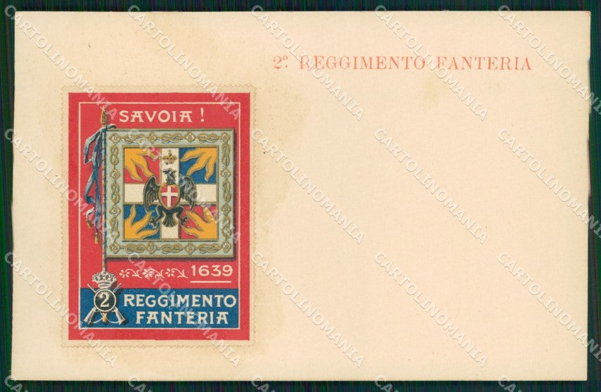 Militari Fanteria II Reggimento cartolina MT8312 – fronte