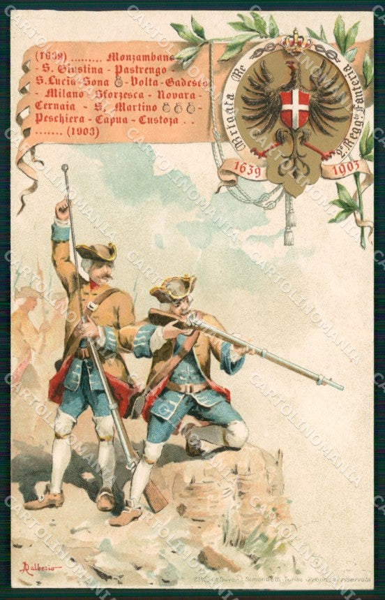 Militari Fanteria II Reggimento cartolina MT8315 – fronte