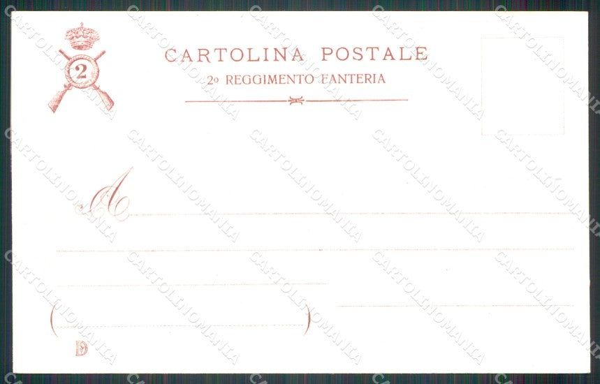 Militari Fanteria II Reggimento cartolina MT8315 – retro
