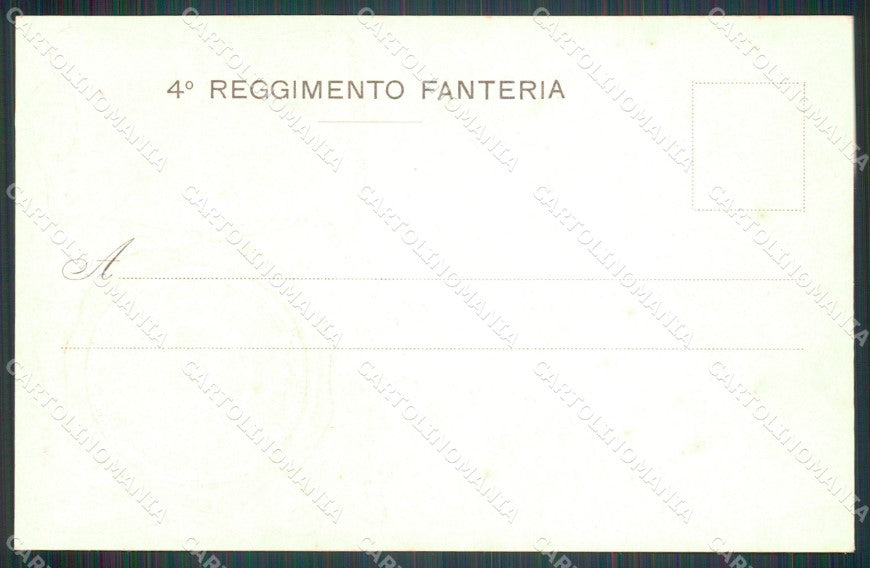Militari Fanteria IV Reggimento Piemonte Savoia cartolina MT8326 – retro