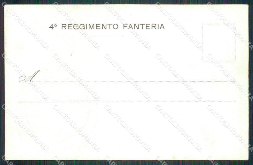 Militari Fanteria IV Reggimento Programma Musicale Festa cartolina MT8327 – retro