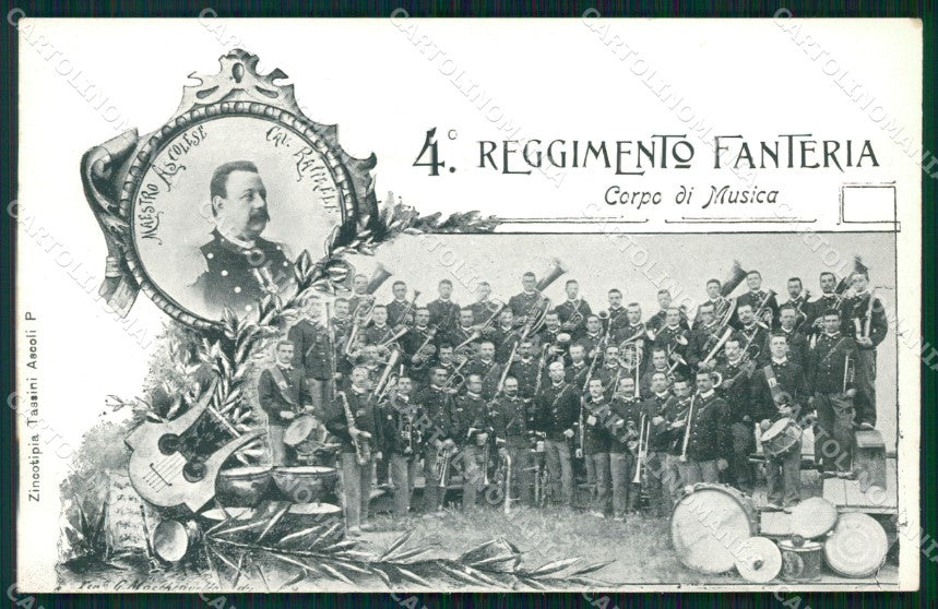 Militari Fanteria IV Reggimento Corpo di Musica Banda cartolina MT8328 – fronte