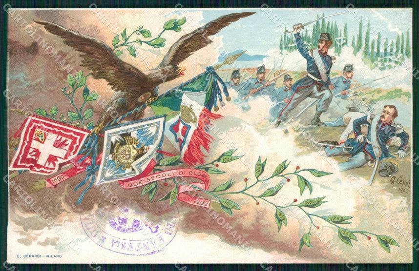 Militari Fanteria V Reggimento Cenni cartolina MT8331 – fronte