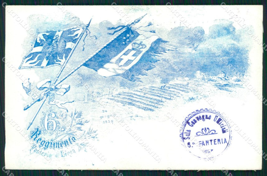 Militari Fanteria VI Reggimento cartolina MT8338 – fronte