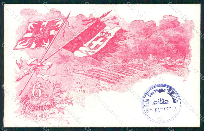Militari Fanteria VI Reggimento cartolina MT8340 – fronte