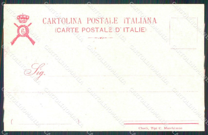 Militari Fanteria VI Reggimento cartolina MT8340 – retro