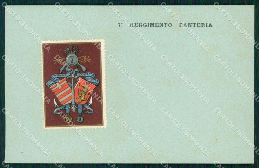 Militari Fanteria VII Reggimento cartolina MT8343 – fronte