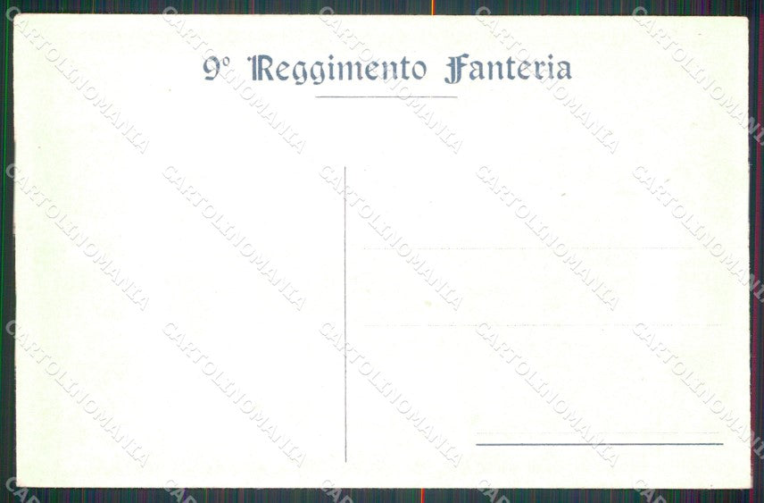 Militari Fanteria IX Reggimento cartolina MT8354 – retro