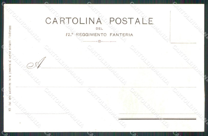 Militari Fanteria XII Reggimento Brigata Casale cartolina MT8364 – retro