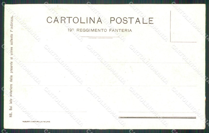 Militari Fanteria XIX Reggimento Villafranca Porta Pia cartolina MT8385 – retro