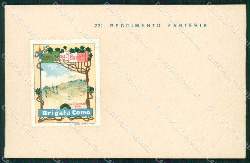 Militari Fanteria 23º Reggimento Brigata Como La Sforzesca cartolina MT8395 – fronte