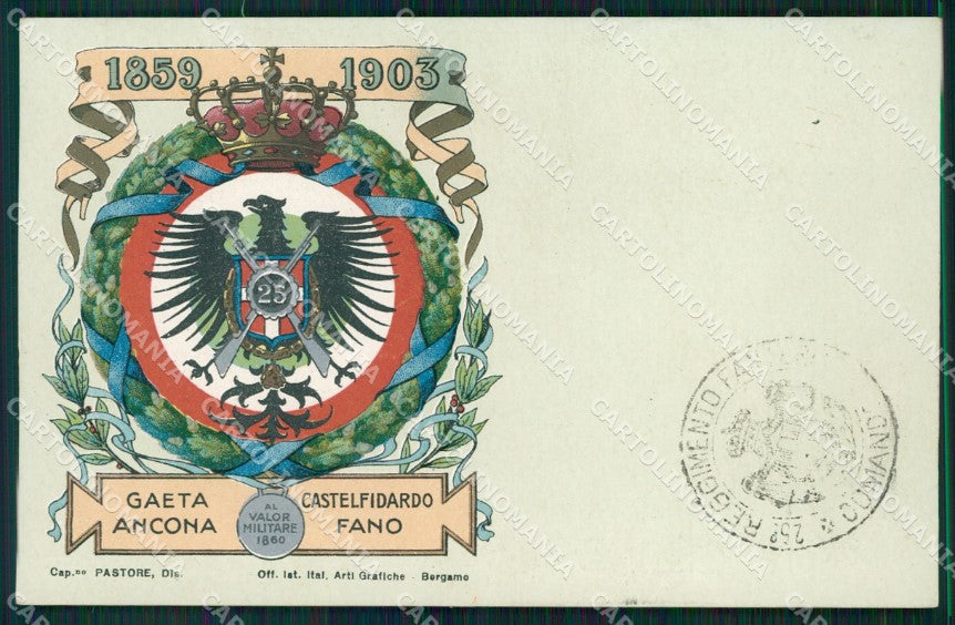 Militari Fanteria 25º Reggimento Fano Ancona cartolina MT8410 – fronte
