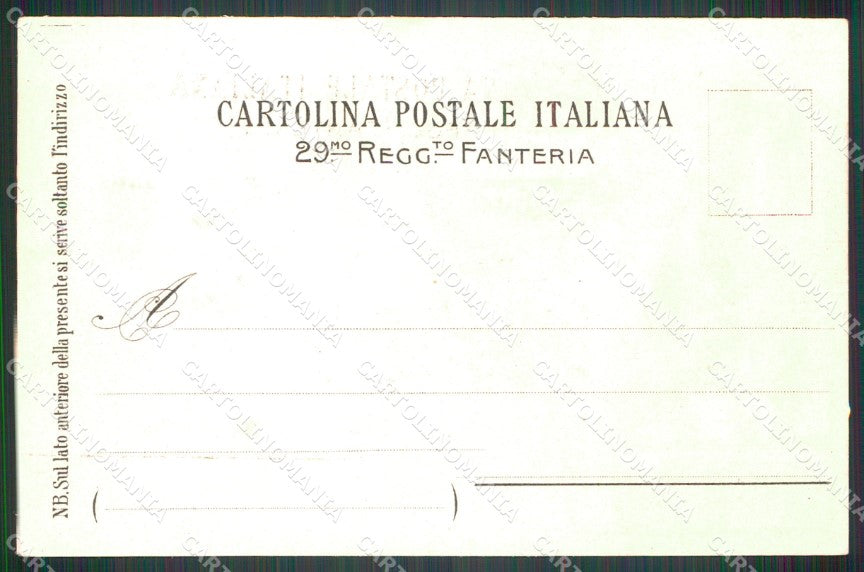 Militari Fanteria 29º Reggimento cartolina MT8420 – retro