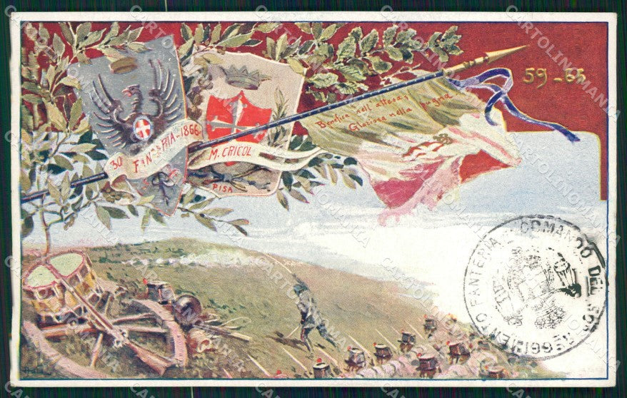 Militari Fanteria 30º Reggimento Monte Cricol Battaglia cartolina MT8430 – fronte