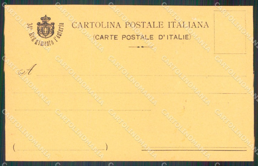 Militari Fanteria 34 Reggimento Brigata Livorno cartolina MT8440 – retro