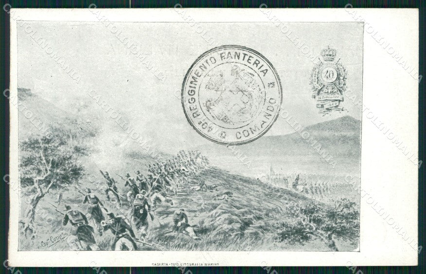 Militari Fanteria 40 Reggimento cartolina MT8457 – fronte
